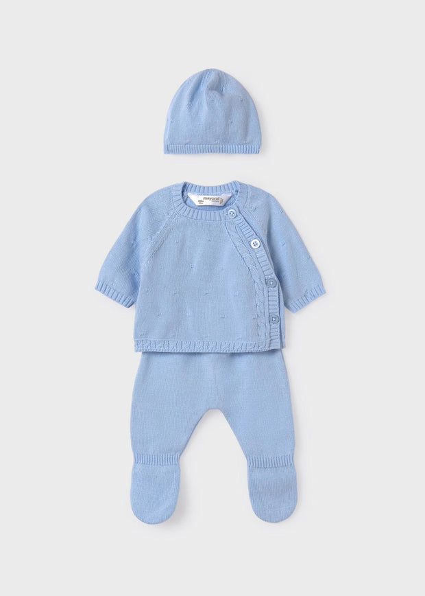 Baby 3-Piece Knit Set | Baby Knit Set with Beanie | EmHerSon Boytique