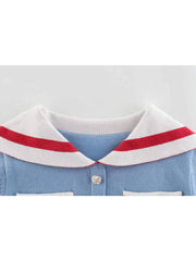 Baby Girl Skirt Set | Girl Navy Collar Skirt Set | EmHerSon Boytique