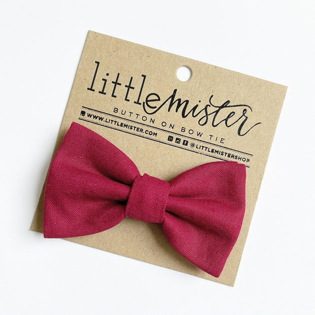 Baby Bow Tie | Baby Cranberry Bow Tie | EmHerSon Boytique