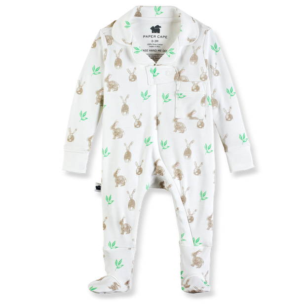Boy Bunny Print Pajamas | Boy Classic Pajamas | EmHerSon Boytique