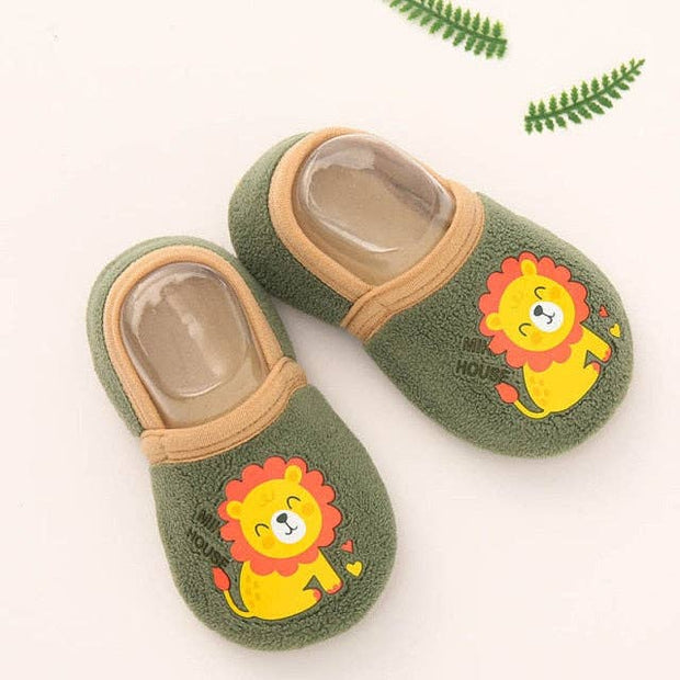 Baby Green Lion Slippers