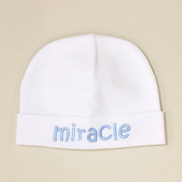 White Beanie Cap | Miracle Pattern Hats | EmHerSon Boytique
