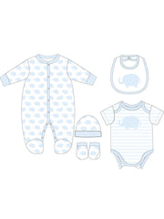 Boys 5pc Coverall Set | Boys Printed Coverall Set | EmHerSon Boytique