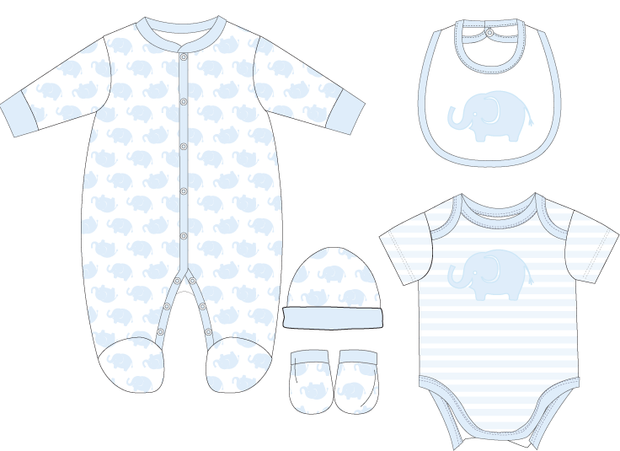 Boys 5pc Coverall Set | Boys Printed Coverall Set | EmHerSon Boytique