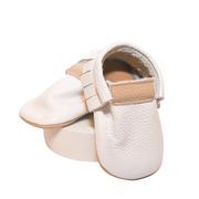 Baby White Beige Shoes | Baby Beige Moccasin Shoes | EmHerSon Boytique