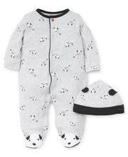 Dalmatian Footed One-Piece/Beanie and Matching Receiving Blanket