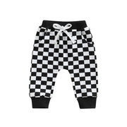 Boy Checkerboard Drawstring Pants