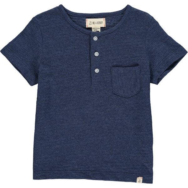 Boys Ribbed T-shirt-Navy