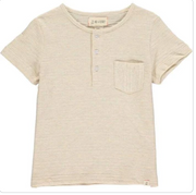 Boys Ribbed T-shirt-Beige