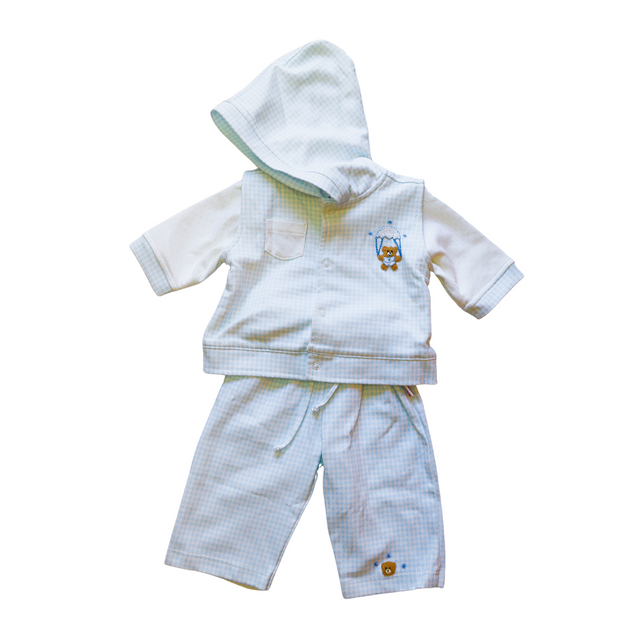 Newborn Hoodie Pant Set | Toddler White Hoodie Set | EmHerSon Boytique