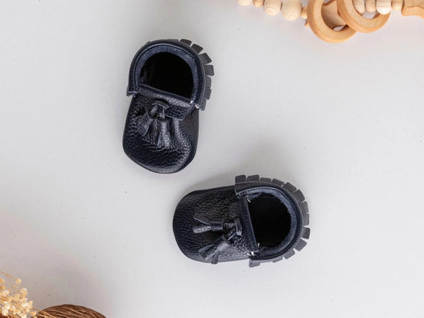 Baby Tassel Moccasin Shoes | Baby Leather Shoes | EmHerSon Boytique