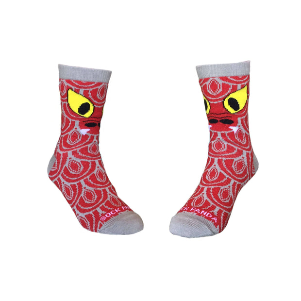 Fierce Red Dragon Socks | Children's Dragon Socks | EmHerSon Boytique