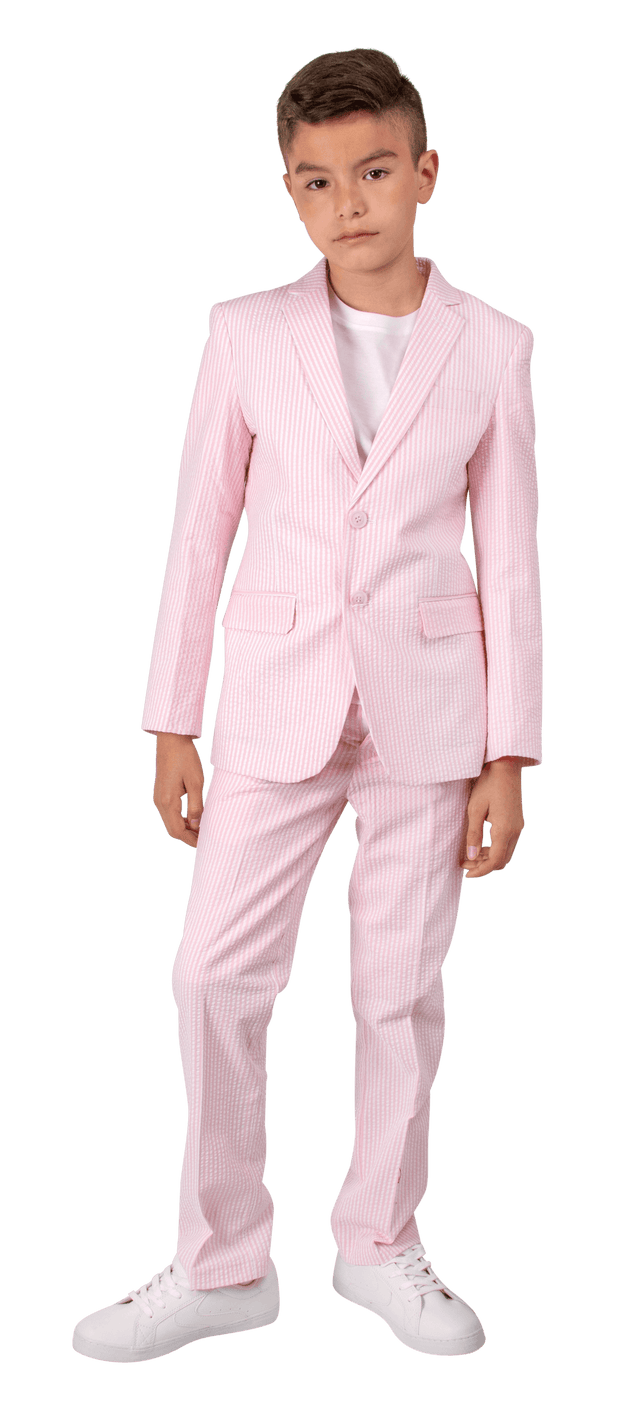 Boys Seersucker suit- Pink