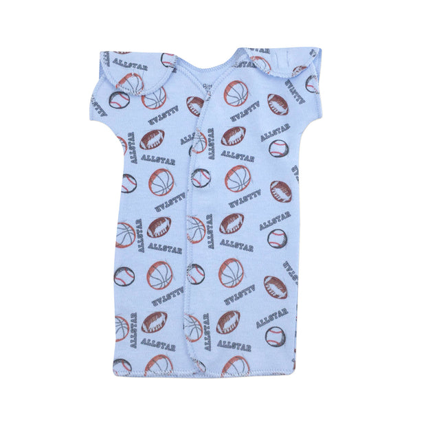 Newborn Sleeper Gowns | Cotton Gown with Mittens | EmHerSon Boytique