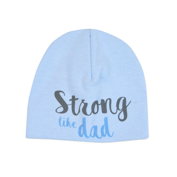 "Strong Like Dad" Blue Beanie