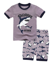 Boys Gray 'Sharrrk Attack' Pajama Set